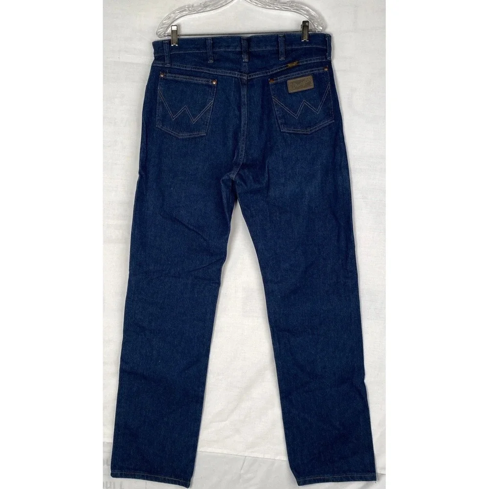 Wrangler‎ Jeans Mens 35x34 Blue Cotton Denim Western Cowboy Rodeo